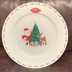 Rudolph the Red-Nosed Reindeer Dinner Plate - Santa Rudolph Gifts Christmas Tree